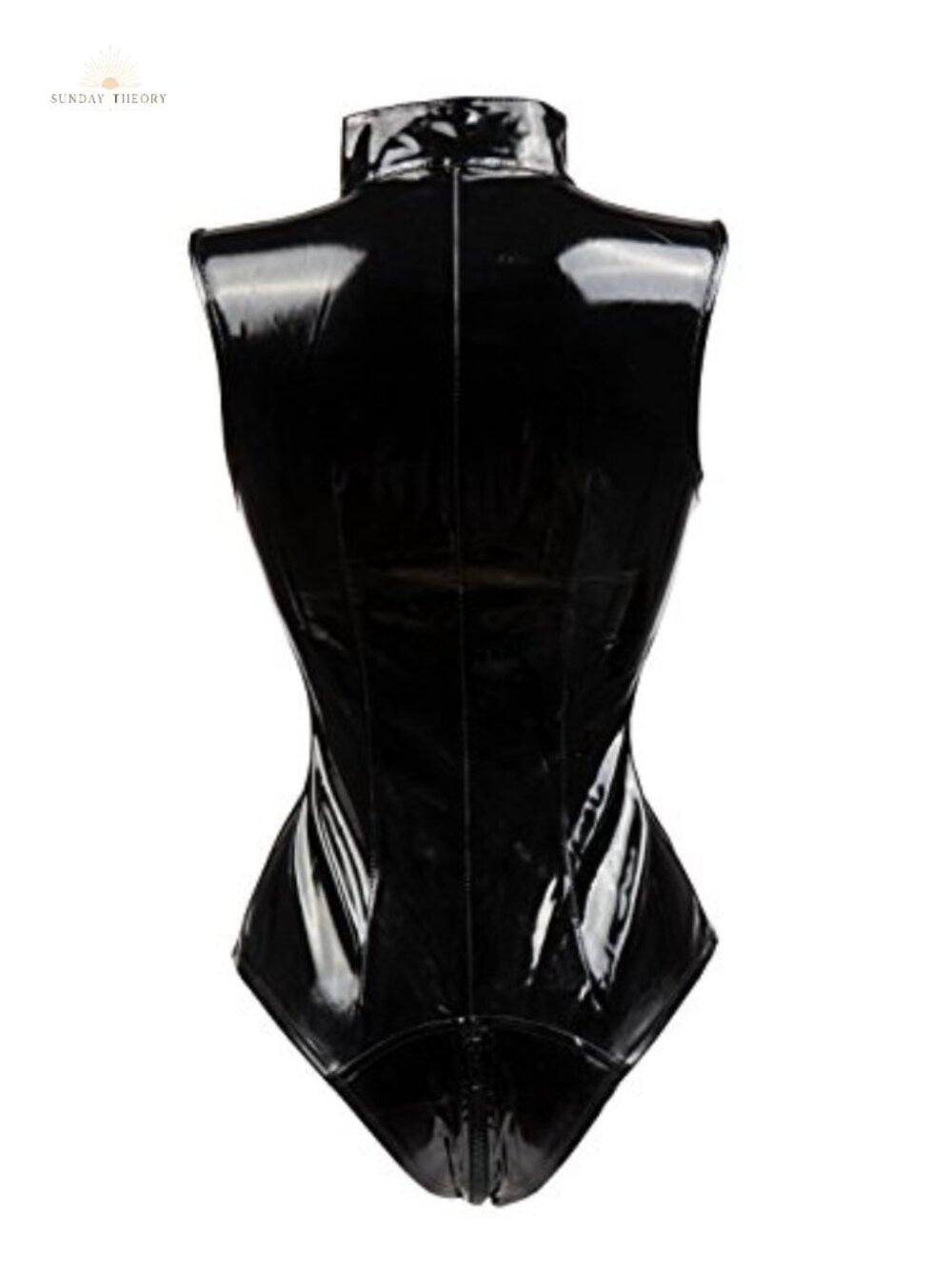 Wet Look PVC Zip Up Clubwear Bodysuit Teddy Gothic Punk Cosplay - Picture 2 of 6